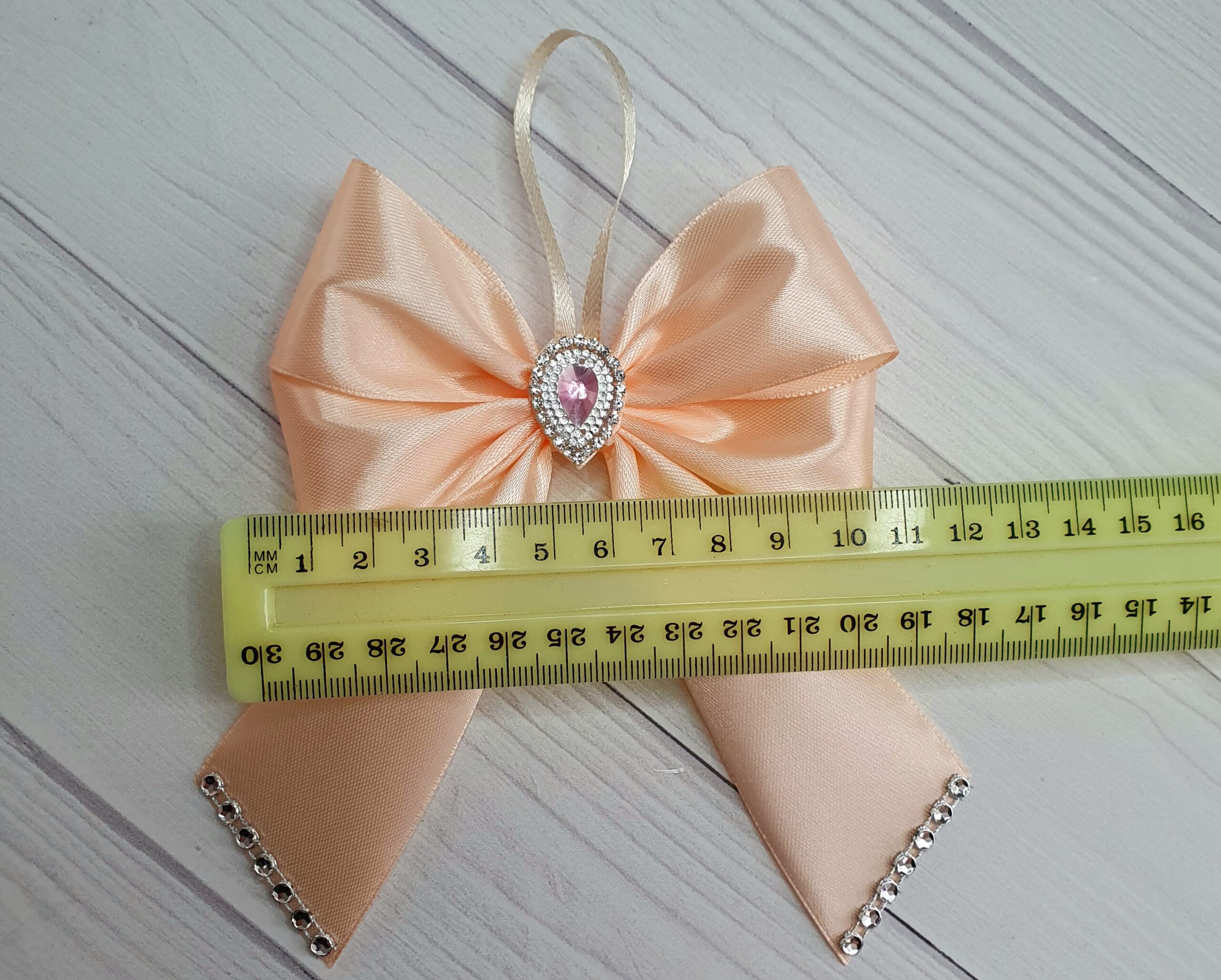 Set of Cream Silk Christmas Bows - Image 3