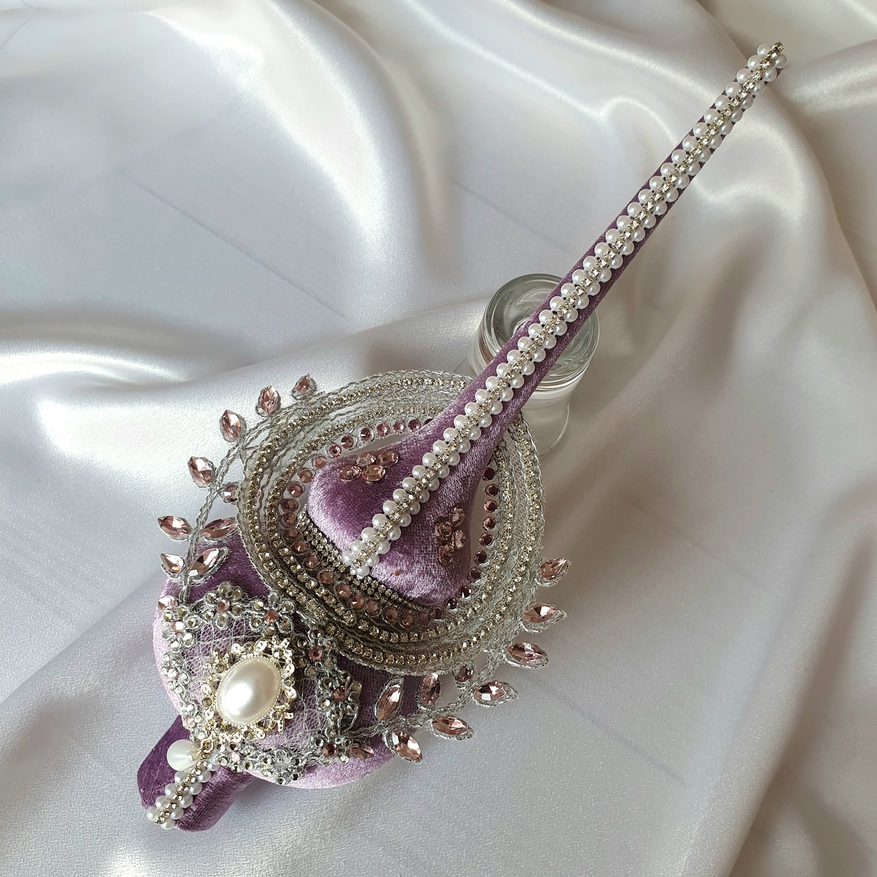 Lilac Velvet Christmas Ornaments with Tree Topper - Image 2