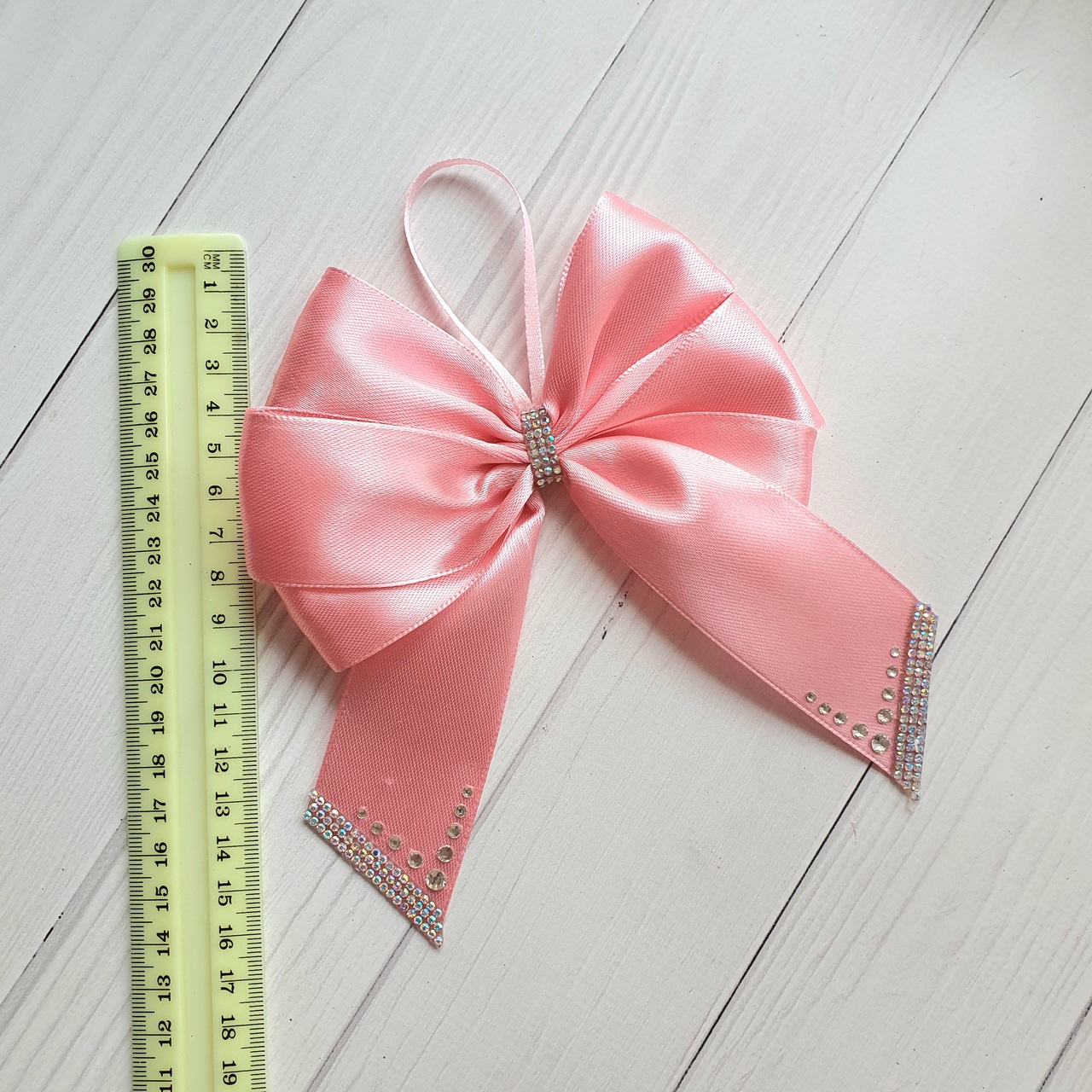 Set of 10 Pink Silk Christmas Tree Bows - Image 4
