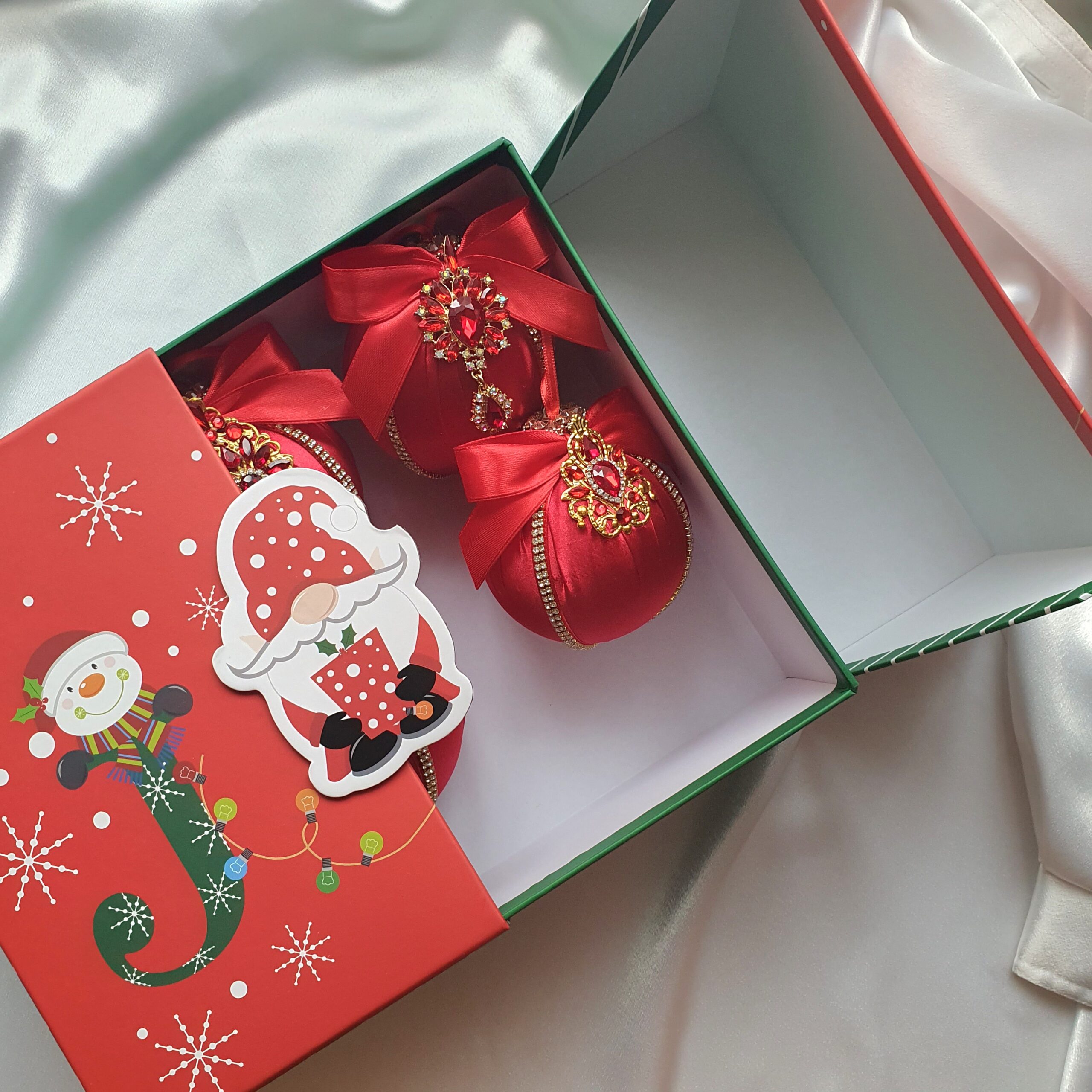 Red Christmas Ornaments Set - Image 6