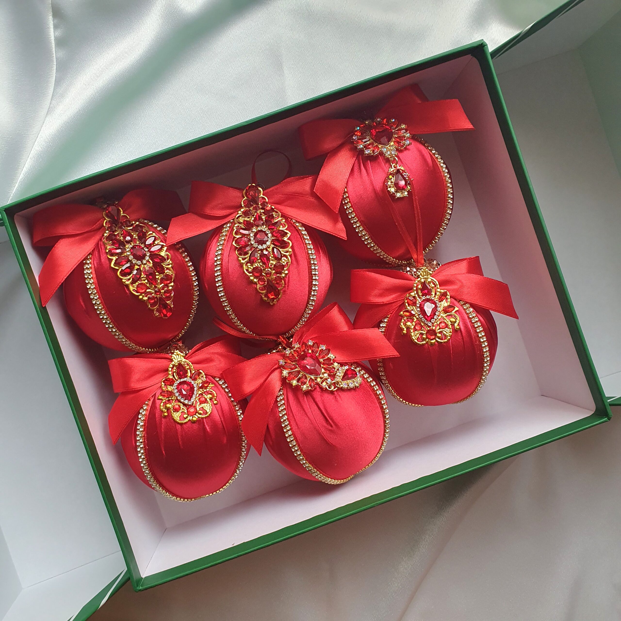 Red Christmas Ornaments Set - Image 5