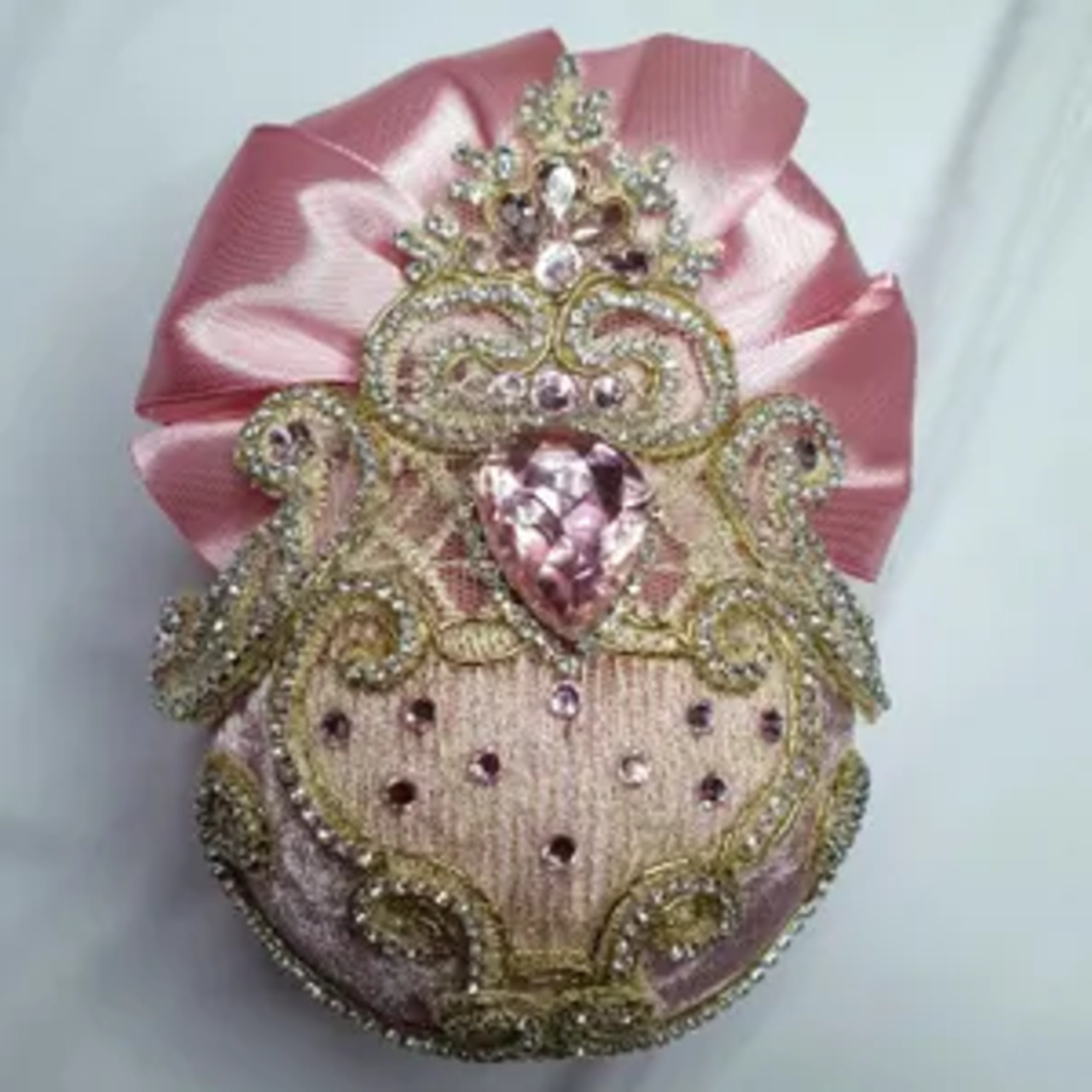 Pink Velvet Christmas Ornaments Set - Image 3