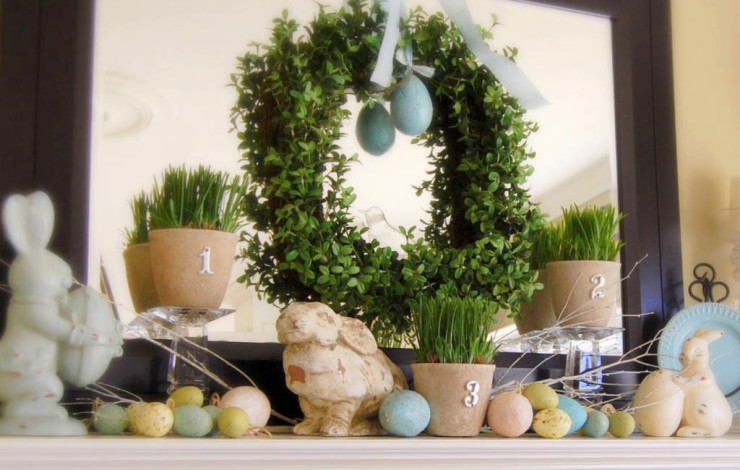 Handmade seasonal decor in a calm, natural interior