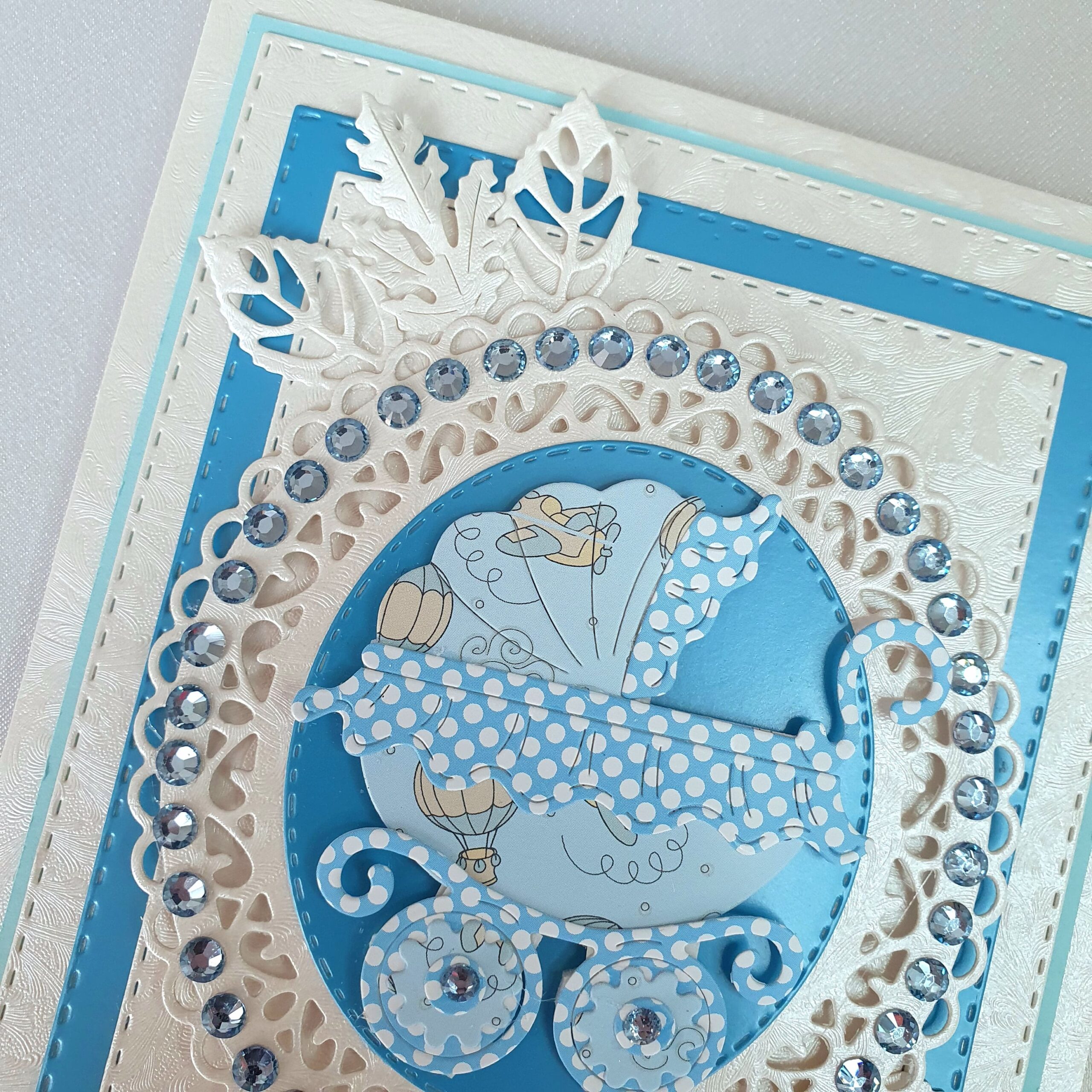 Newborn Boy Velvet Gift Set with Card - Image 4