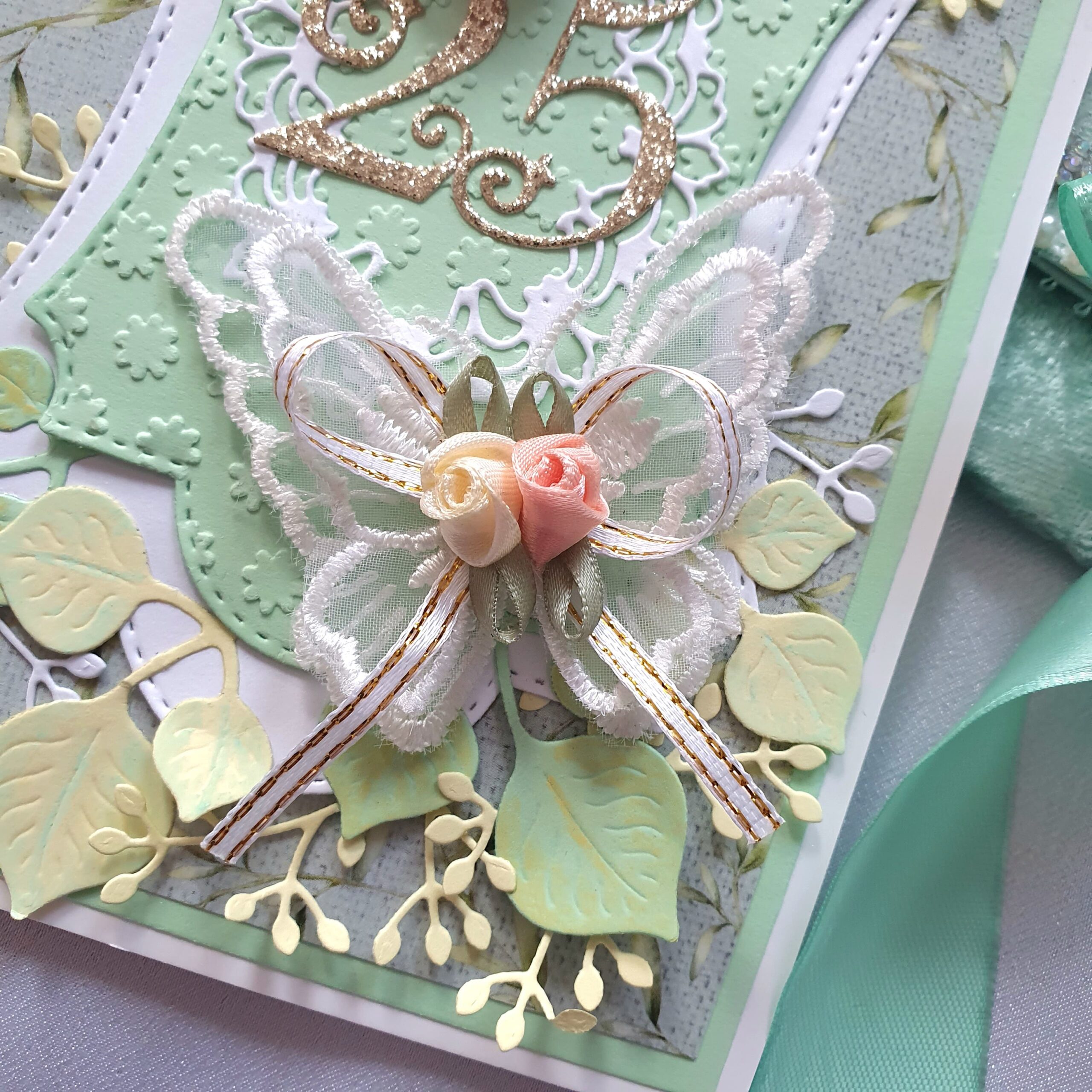 Personalized Handmade Greeting Card with Velvet Envelope - Image 6