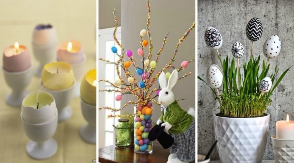 Handmade glass Easter egg displayed as an elegant seasonal decoration