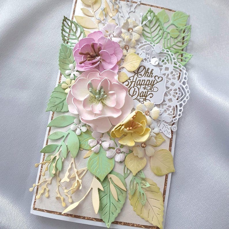 Handmade Gift Set with Greeting Card and Velvet Envelope - Image 5