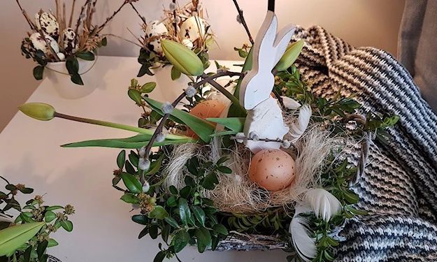 Handmade Easter decor with distinctive artistic details