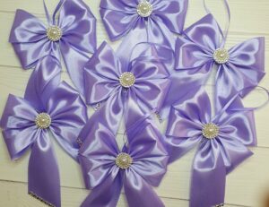 Elegant handmade Christmas bow set for tree decoration