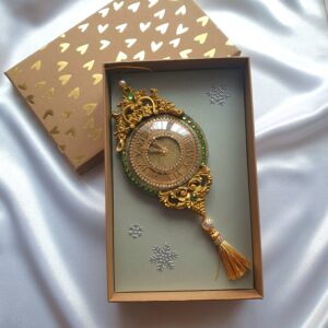 Christmas tree styling ideas featuring handmade decorative clock ornaments