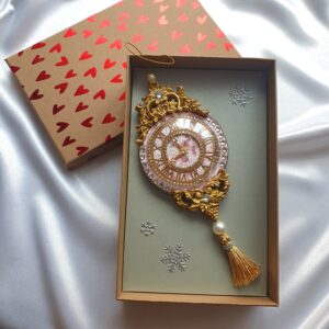 Unique Christmas clock decoration with intricate details