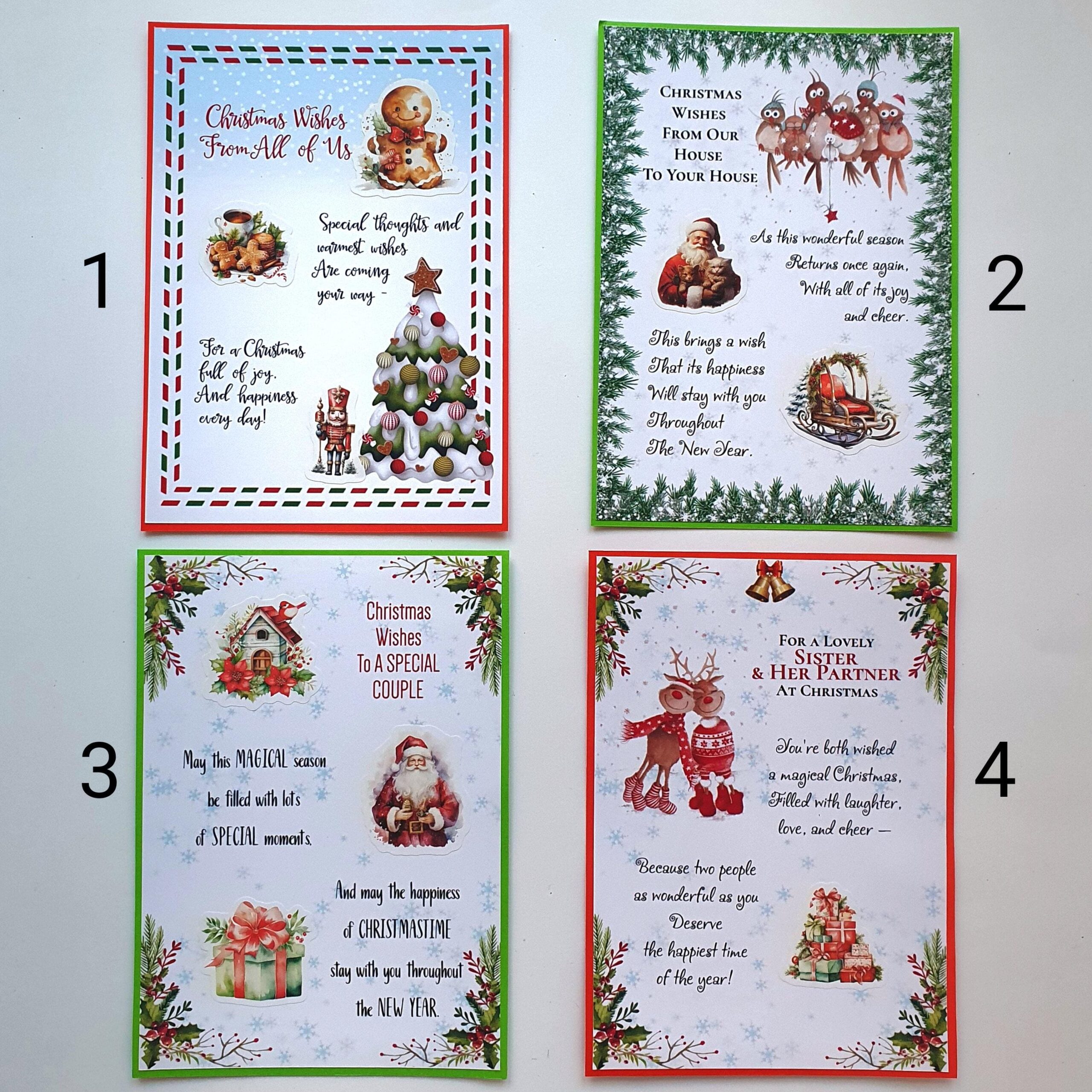 Custom Holiday Greeting Cards Set of 10 Handmade Designs from 37 Illustrations – Personalized Cards for Friends, Neighbors & Colleagues, Blank Inside - Image 2