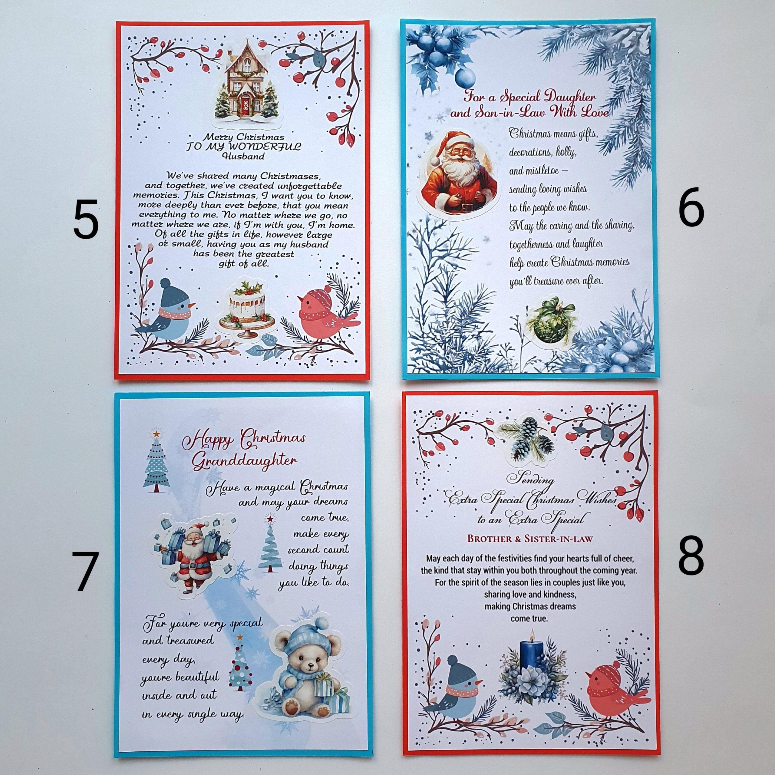 Custom Holiday Greeting Cards Set of 10 Handmade Designs from 37 Illustrations – Personalized Cards for Friends, Neighbors & Colleagues, Blank Inside - Image 3