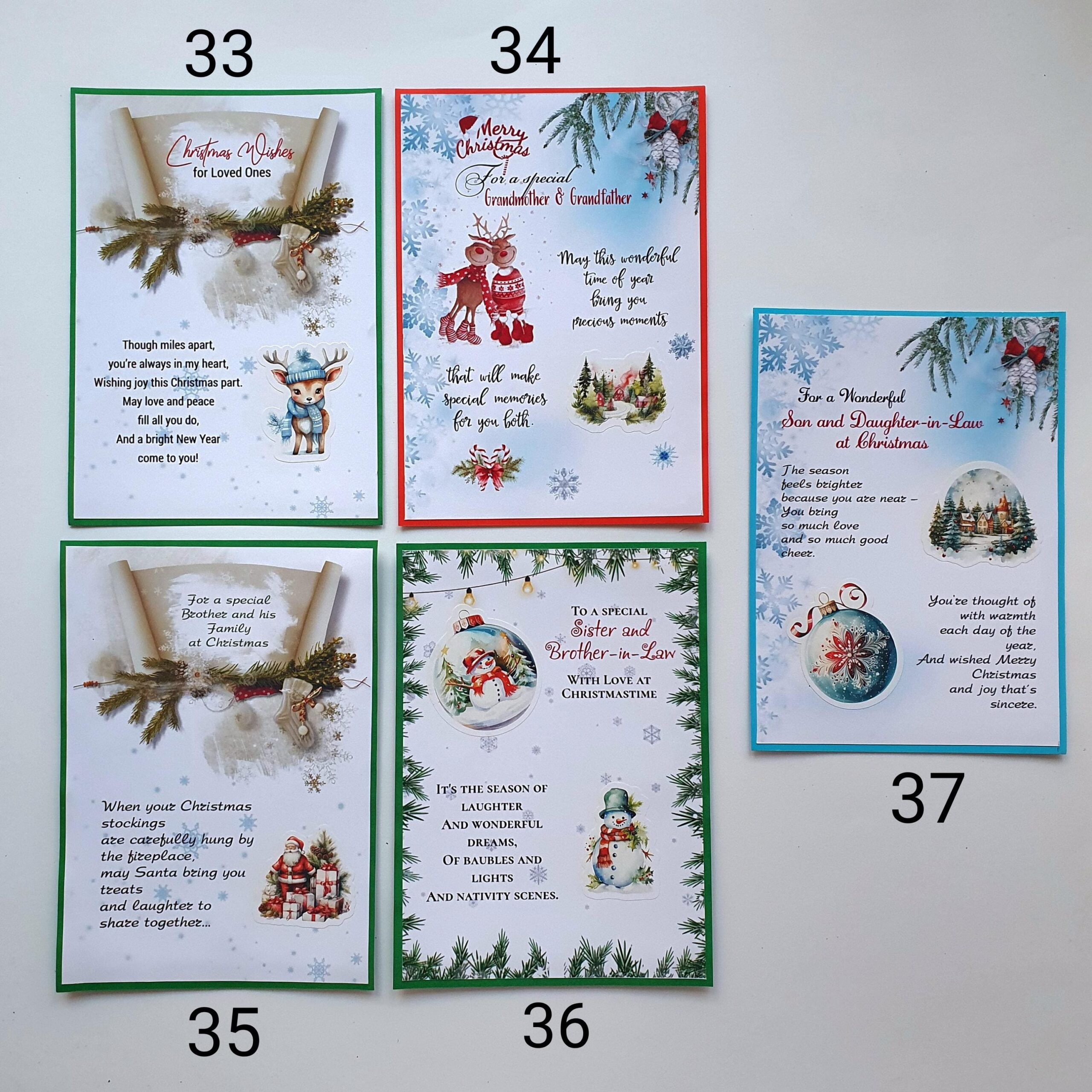 Custom Holiday Greeting Cards Set of 10 Handmade Designs from 37 Illustrations – Personalized Cards for Friends, Neighbors & Colleagues, Blank Inside - Image 10