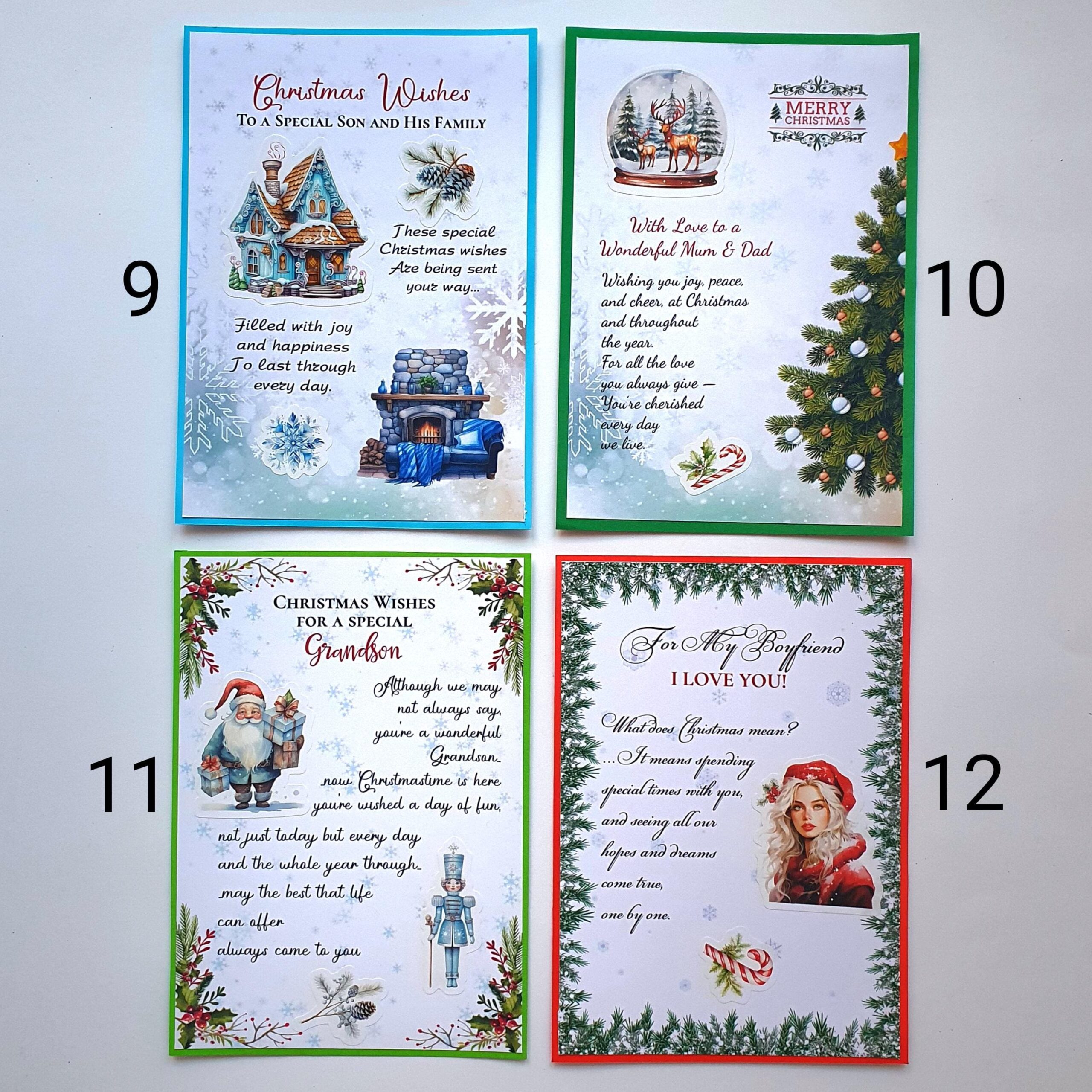 Custom Holiday Greeting Cards Set of 10 Handmade Designs from 37 Illustrations – Personalized Cards for Friends, Neighbors & Colleagues, Blank Inside - Image 4