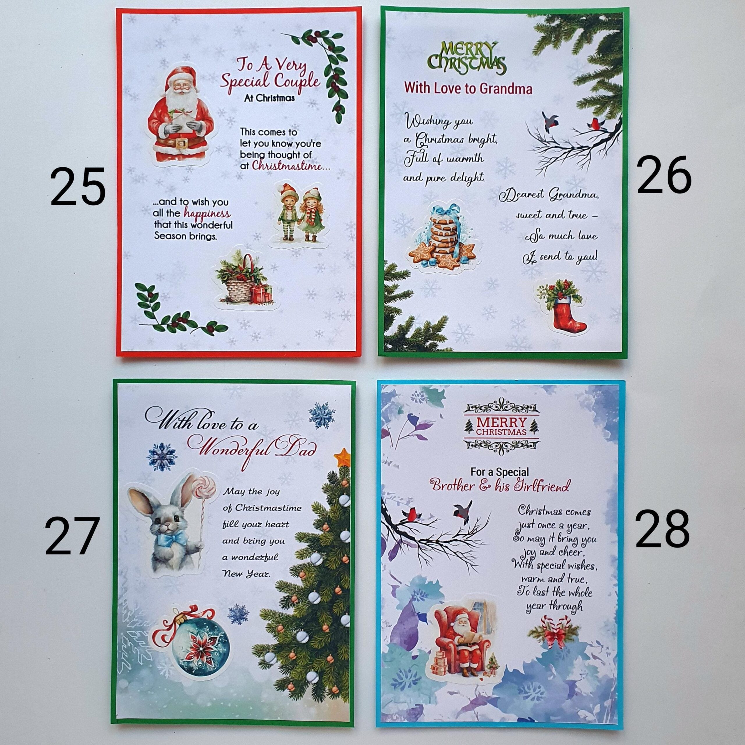 Custom Holiday Greeting Cards Set of 10 Handmade Designs from 37 Illustrations – Personalized Cards for Friends, Neighbors & Colleagues, Blank Inside - Image 8